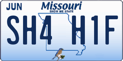 MO license plate SH4H1F
