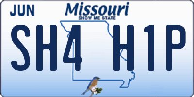 MO license plate SH4H1P