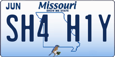 MO license plate SH4H1Y