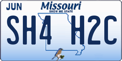 MO license plate SH4H2C