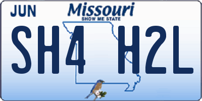 MO license plate SH4H2L
