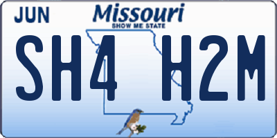 MO license plate SH4H2M