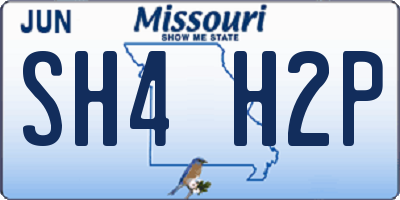 MO license plate SH4H2P
