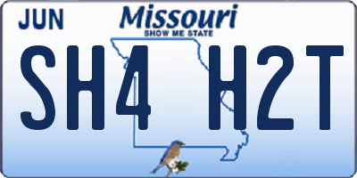 MO license plate SH4H2T