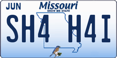 MO license plate SH4H4I