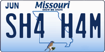 MO license plate SH4H4M