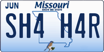 MO license plate SH4H4R