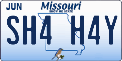 MO license plate SH4H4Y