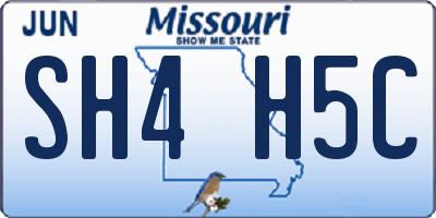 MO license plate SH4H5C