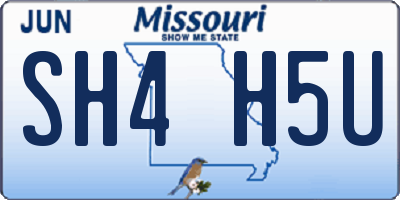 MO license plate SH4H5U