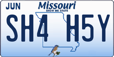 MO license plate SH4H5Y