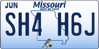 MO license plate SH4H6J