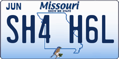 MO license plate SH4H6L