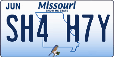 MO license plate SH4H7Y