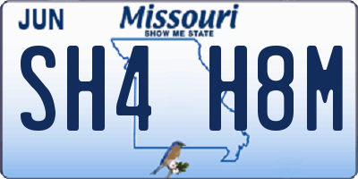 MO license plate SH4H8M