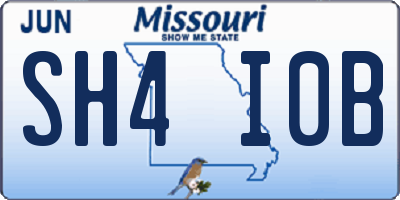 MO license plate SH4I0B