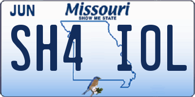 MO license plate SH4I0L