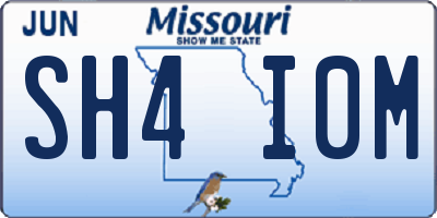 MO license plate SH4I0M