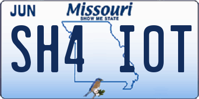 MO license plate SH4I0T