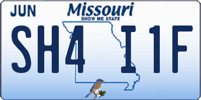 MO license plate SH4I1F