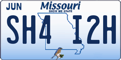 MO license plate SH4I2H