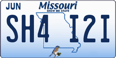 MO license plate SH4I2I