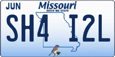 MO license plate SH4I2L