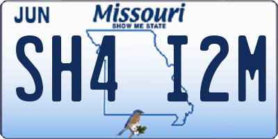 MO license plate SH4I2M