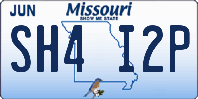 MO license plate SH4I2P