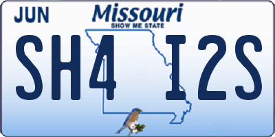 MO license plate SH4I2S