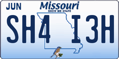 MO license plate SH4I3H