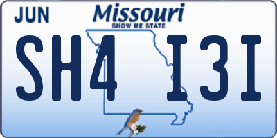 MO license plate SH4I3I