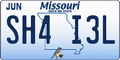 MO license plate SH4I3L
