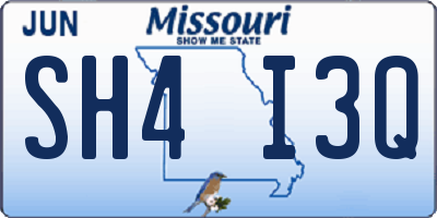 MO license plate SH4I3Q