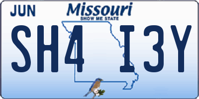 MO license plate SH4I3Y