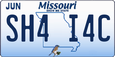 MO license plate SH4I4C