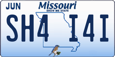 MO license plate SH4I4I