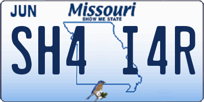 MO license plate SH4I4R