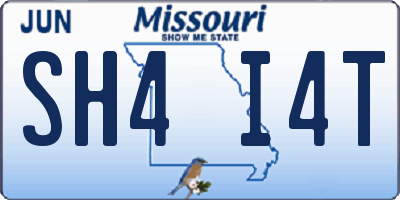 MO license plate SH4I4T