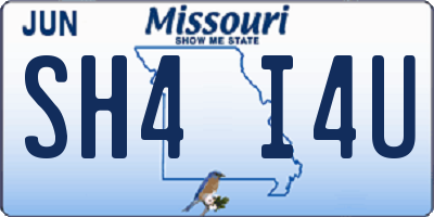 MO license plate SH4I4U