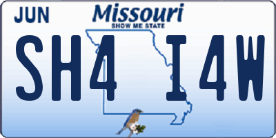 MO license plate SH4I4W
