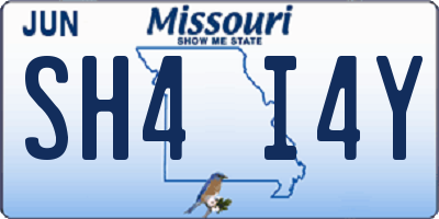 MO license plate SH4I4Y