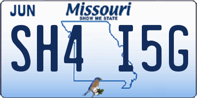 MO license plate SH4I5G