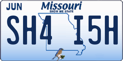 MO license plate SH4I5H
