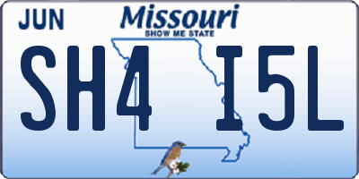 MO license plate SH4I5L