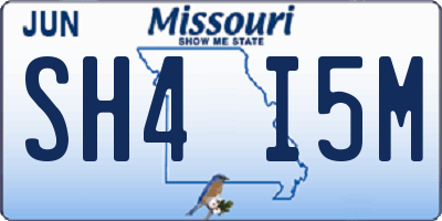 MO license plate SH4I5M
