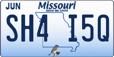 MO license plate SH4I5Q