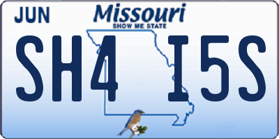 MO license plate SH4I5S
