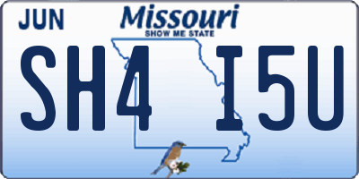 MO license plate SH4I5U