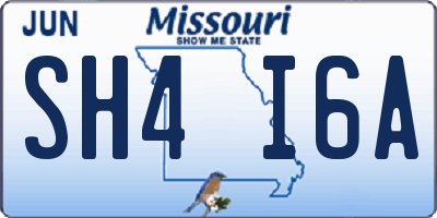 MO license plate SH4I6A